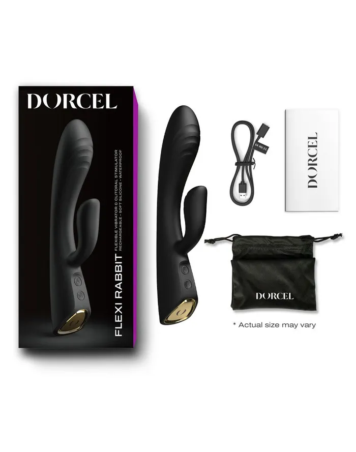 Dorcel - Flexi Rabbit - Verwarmde Tarzan Vibrator - Zwart | Dorcel Vibrators