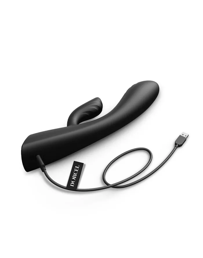 Dorcel - Flexi Rabbit - Verwarmde Tarzan Vibrator - Zwart | Dorcel Vibrators