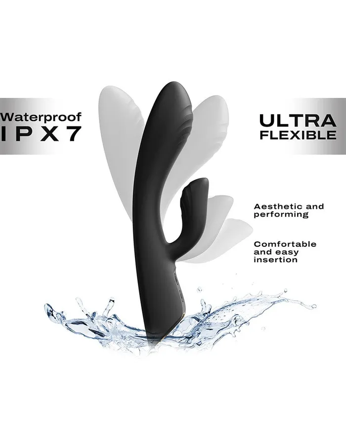 Dorcel - Flexi Rabbit - Verwarmde Tarzan Vibrator - Zwart | Dorcel Vibrators