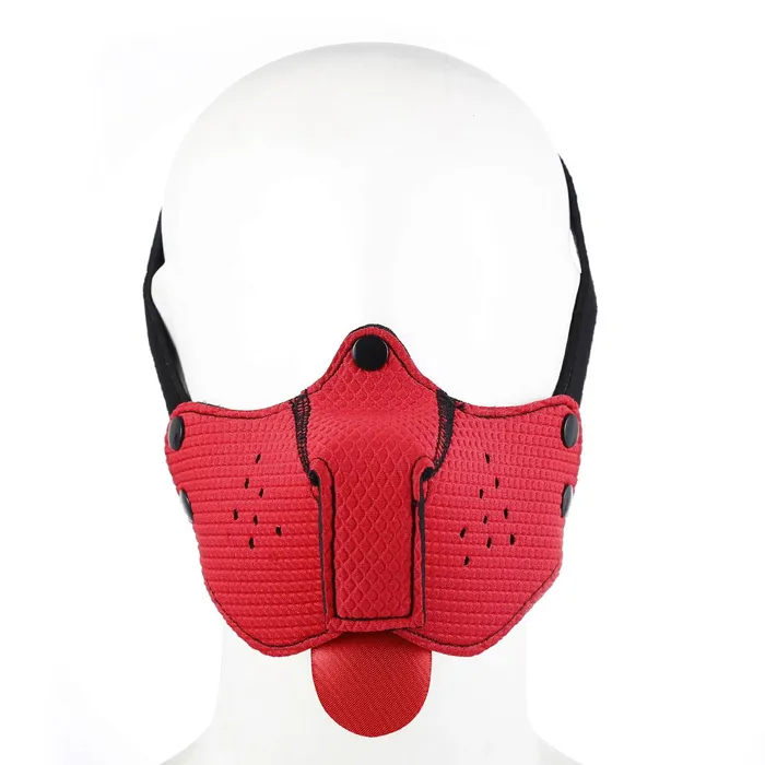 Vibrators | Kiotos Kiotos - Neopreen Puppy Dog Gag/Mondmasker - Rood
