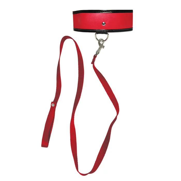 Vibrators | Sportsheets Sex & Mischief Red Leash & Collar