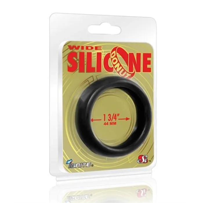 Anal SI Novelties Wide Silicone Donut Black 175Inch Diameter