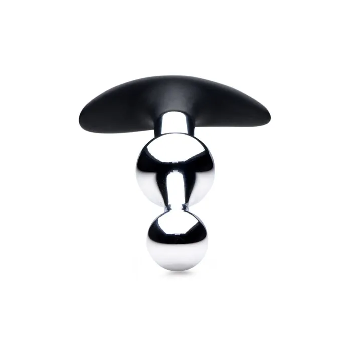 Anal XR Brands Master Series Dark Drop Metal and Silicone Beaded Anal Plug
