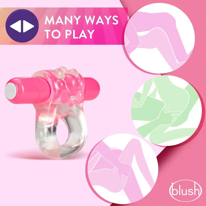 Blush Novelties Couples | Play With Me Teaser Vibrating C-Ring Pink Blush Novelties Couples | Play With Me Teaser Vibrating C-Ring Pink