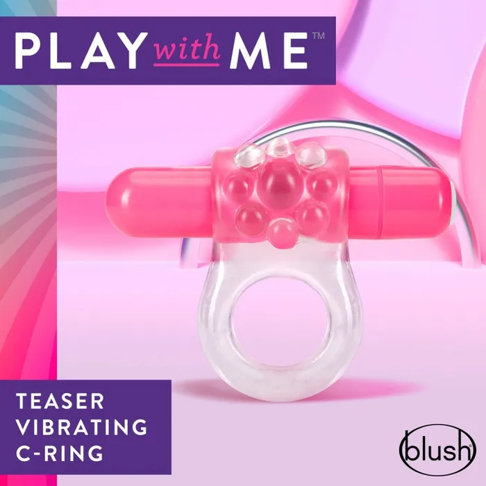 Blush Novelties Couples | Play With Me Teaser Vibrating C-Ring Pink Blush Novelties Couples | Play With Me Teaser Vibrating C-Ring Pink