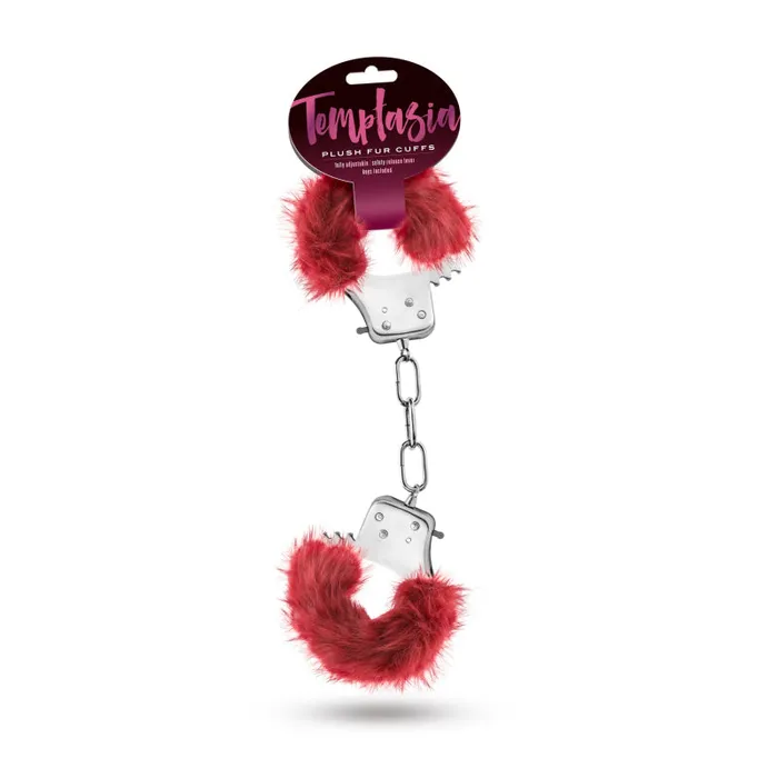 Blush Novelties Temptasia - Plush Fur Cuffs - Burgundy | Couples Blush Novelties Temptasia - Plush Fur Cuffs - Burgundy | Couples