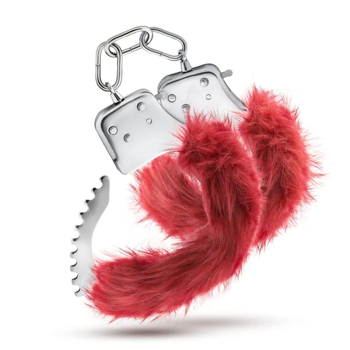 Blush Novelties Temptasia - Plush Fur Cuffs - Burgundy | Couples Blush Novelties Temptasia - Plush Fur Cuffs - Burgundy | Couples