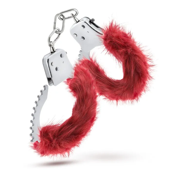 Blush Novelties Temptasia - Plush Fur Cuffs - Burgundy | Couples Blush Novelties Temptasia - Plush Fur Cuffs - Burgundy | Couples
