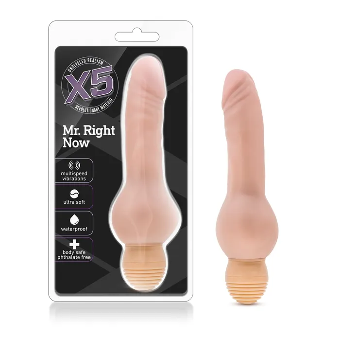 Blush Vibrators X5 Mr Right Now Vanilla Realistic Vibrator by Blush
