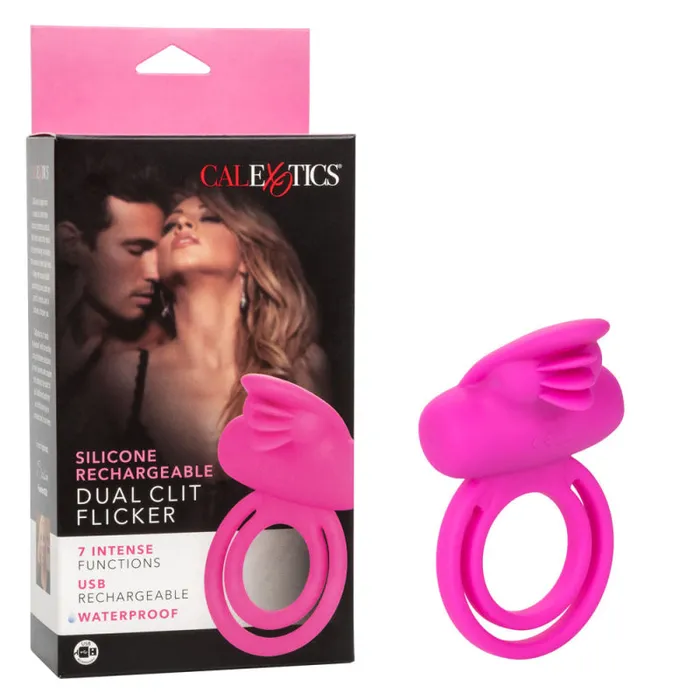 CalExotics Female Sex Toys | Silicone Rechargeable Dual Clit Flicker Enhancer CalExotics Female Sex Toys | Silicone Rechargeable Dual Clit Flicker Enhancer