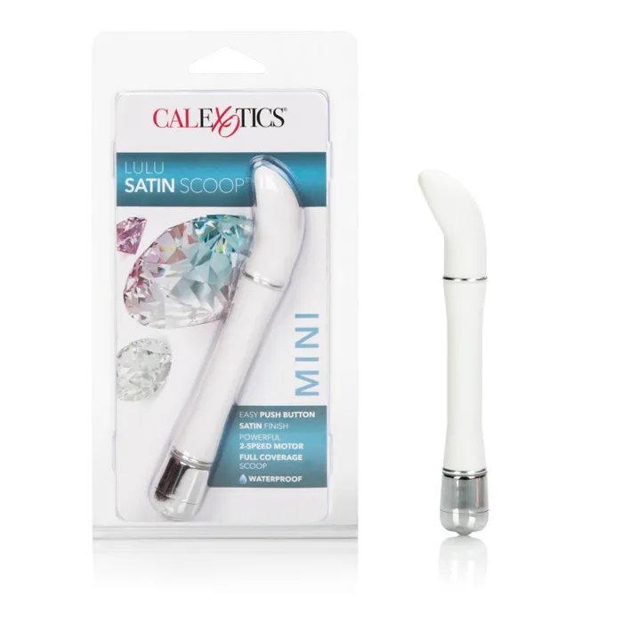 CalExotics Vibrators Lulu Satin Scoop Vibe White