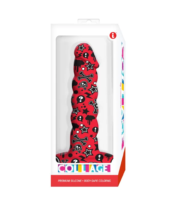 Collage Goth Girl Twisted Silicone Dildo Icon Brands Dildos