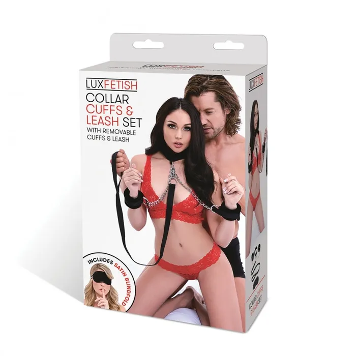 Couples Lux Fetish Collar Cuffs Electric Hustler Lingerie