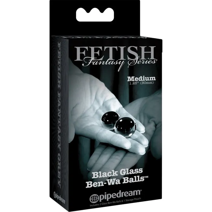 Couples Pipedream Fetish Fantasy Series Limited Edition Glass BenWa Balls Medium Black Couples Pipedream Fetish Fantasy Series Limited Edition Glass BenWa Balls Medium Black