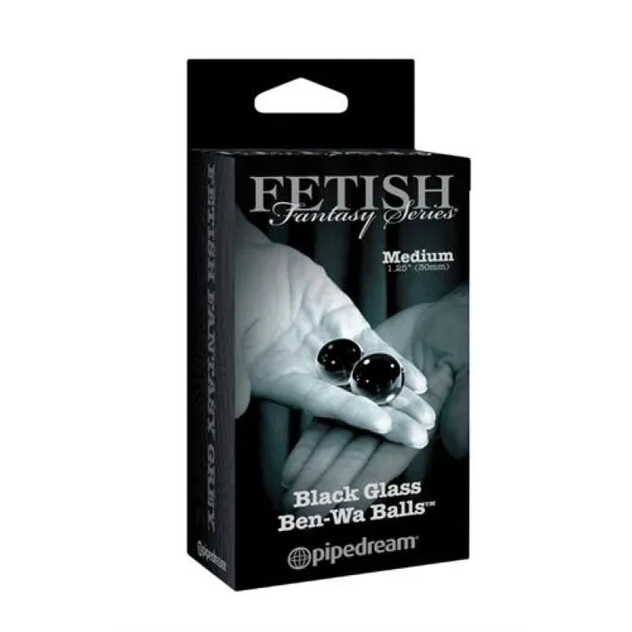 Couples | Pipedream Fetish Fantasy Series Limited Edition Glass Ben-Wa Balls - Medium - Black Couples | Pipedream Fetish Fantasy Series Limited Edition Glass Ben-Wa Balls - Medium - Black