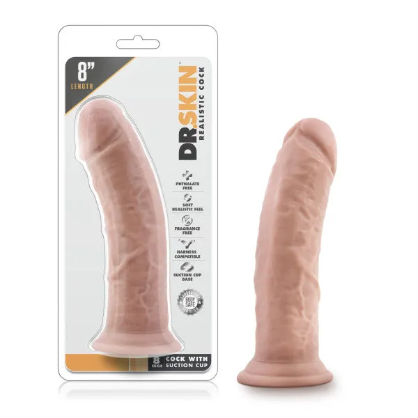 Dr Skin 8 Cock with Suction Cupbl12803 Blush Novelties Female Sex Toys