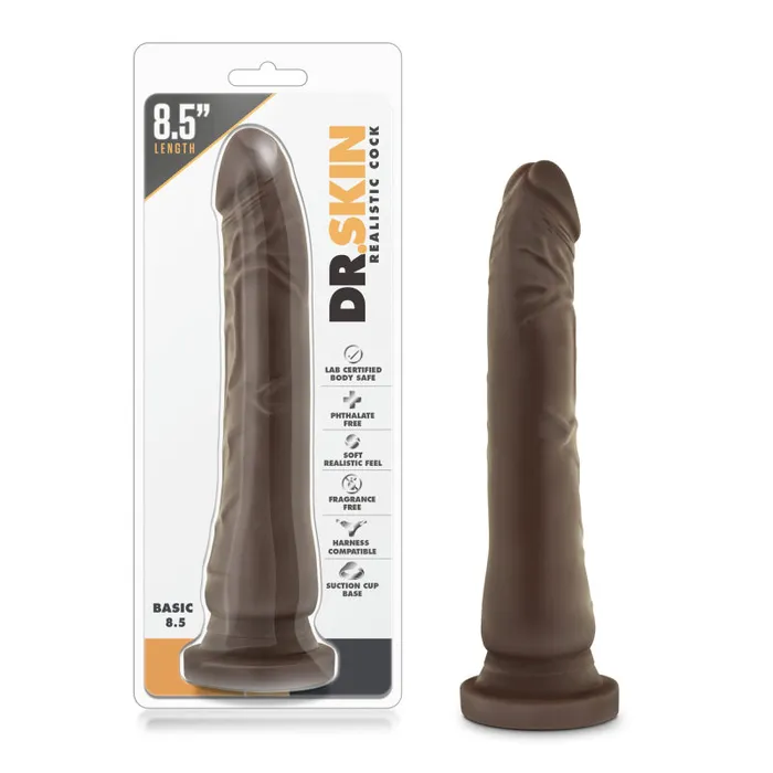 Dr. Skin Basic 8.5 - Chocolate | Blush Novelties Female Sex Toys Dr. Skin Basic 8.5 - Chocolate | Blush Novelties Female Sex Toys