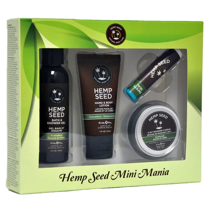 Earthly Body Female Sex Toys Hemp Seed Mini Mania Travel Set Guavalava