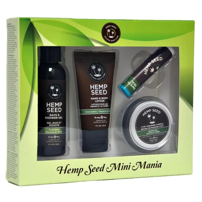 Earthly Body Female Sex Toys | Hemp Seed Mini Mania Travel Set - Guavalava Earthly Body Female Sex Toys | Hemp Seed Mini Mania Travel Set - Guavalava