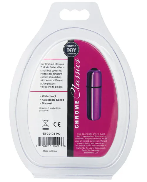 Erotic Toy Company Female Sex Toys | Chrome Classics 7 Mode Metallic Bullet Vibrator