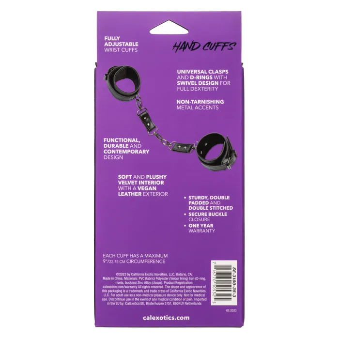 Euphoria Collection Hand Cuffs - Black | Calexotics Anal