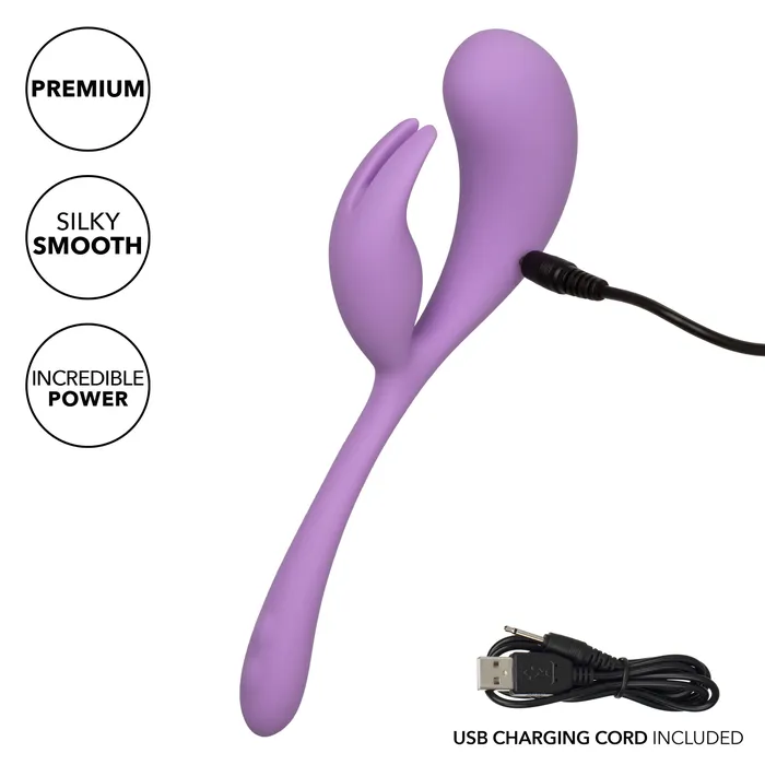 Female Sex Toys | CalExotics Elle Liquid Silicone Dual Flicker