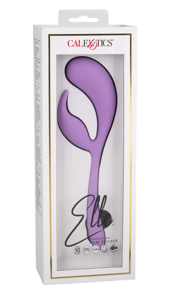 Female Sex Toys | CalExotics Elle Liquid Silicone Dual Flicker