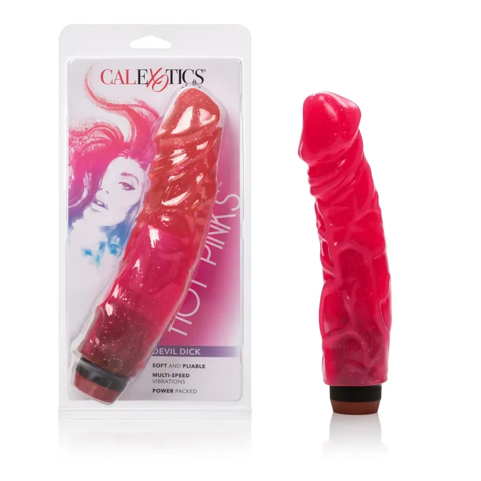 Female Sex Toys CalExotics Hot Pinks Devil Dick 8 In
