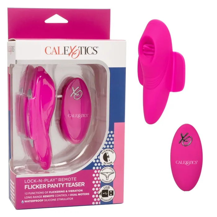 Female Sex Toys | Calexotics Lock-N-Play Remote Flicker Panty Teaser - Pink