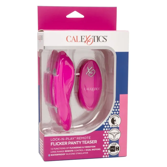 Female Sex Toys | Calexotics Lock-N-Play Remote Flicker Panty Teaser - Pink