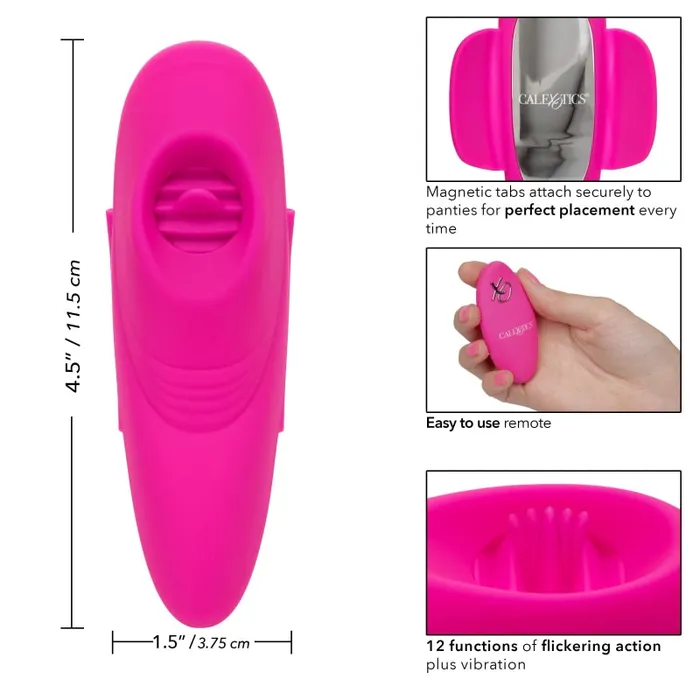 Female Sex Toys | Calexotics Lock-N-Play Remote Flicker Panty Teaser - Pink