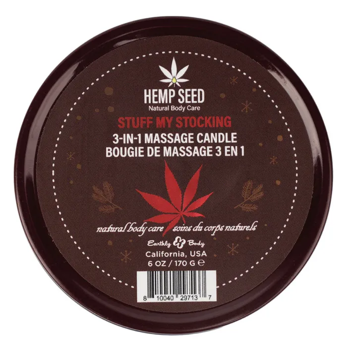 Female Sex Toys | Earthly Body Hemp Seed 3-In-1 Massage Candle - Stuff My Stocking - Pomegranate, Charred Firewood, Brown Suga Female Sex Toys | Earthly Body Hemp Seed 3-In-1 Massage Candle - Stuff My Stocking - Pomegranate, Charred Firewood, Brown Suga