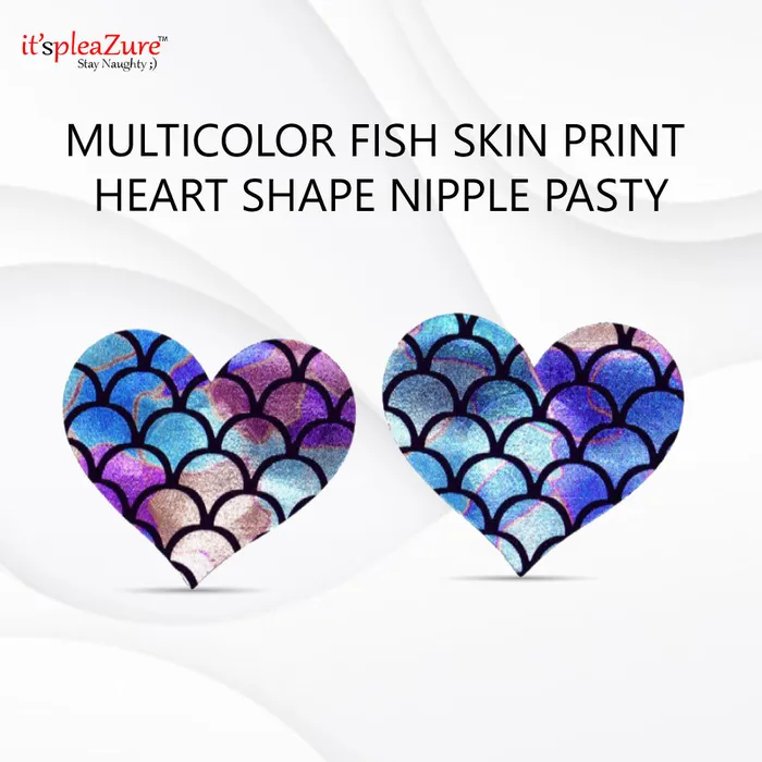 Female Sex Toys Itspleazure Multicolor Fish Skin Print Heart Shape Nipple Pasty ItspleaZure Female Sex Toys Itspleazure Multicolor Fish Skin Print Heart Shape Nipple Pasty ItspleaZure