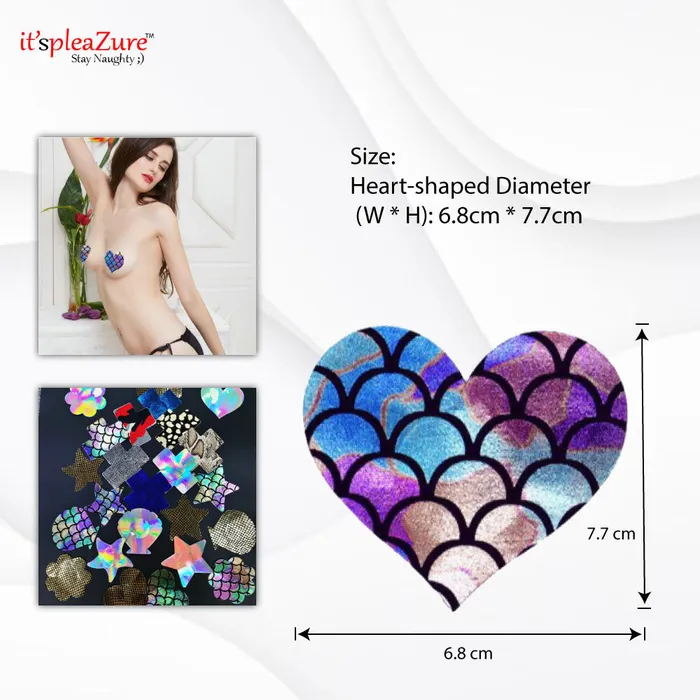 Female Sex Toys | Itspleazure Multicolor Fish Skin Print Heart Shape Nipple Pasty - ItspleaZure Female Sex Toys | Itspleazure Multicolor Fish Skin Print Heart Shape Nipple Pasty - ItspleaZure