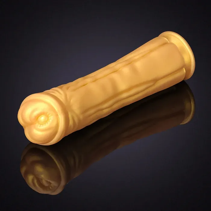Female Sex Toys | Lovetoyshub 12.6Inch Super Thick Gold Silicone Horse Dildo With Large Suction Cup