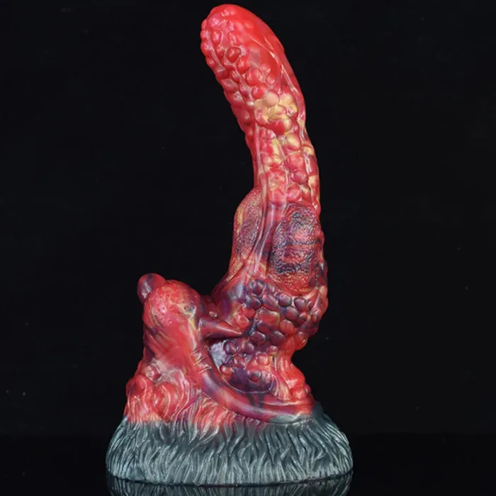 Female Sex Toys | Lovetoyshub 8.1Inch Realistic Large Base Silicone Dragon Dildo