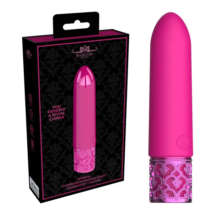 Female Sex Toys Shots Toys ROYAL GEMS Imperial Silicone Rechargeable Bullet Pink 10 cm USB Rechargeable Bullet Female Sex Toys Shots Toys ROYAL GEMS Imperial Silicone Rechargeable Bullet Pink 10 cm USB Rechargeable Bullet