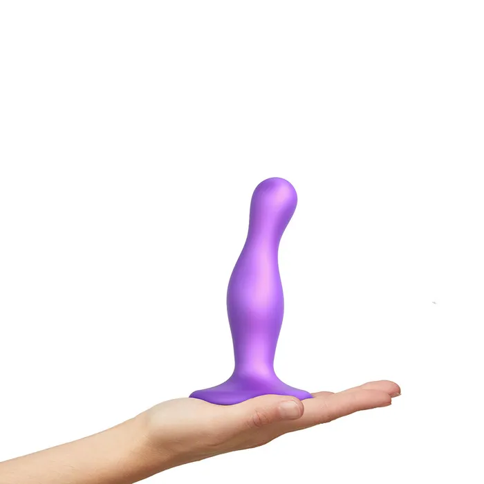 Female Sex Toys | Strap-On-Me Strap-On-Me Curvy Plug Dildo Metallic Purple - Small