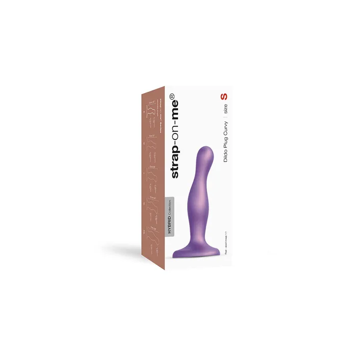 Female Sex Toys | Strap-On-Me Strap-On-Me Curvy Plug Dildo Metallic Purple - Small