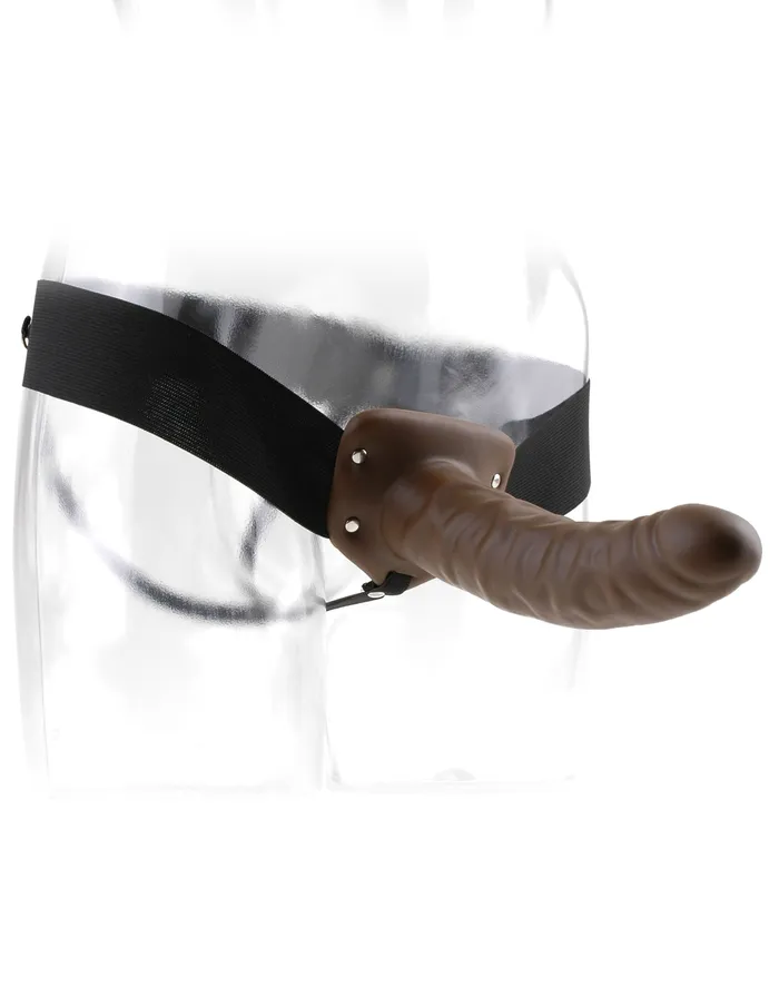 Fetish Fantasy Series 8 Inch Hollow Strapon Brown Pipedream Female Sex Toys
