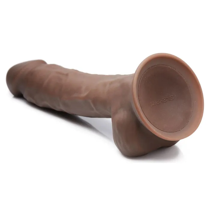 Fleshstixxx 8 Vibrating Silicone Dildo With Balls Brown Curve Toys Female Sex Toys Fleshstixxx 8 Vibrating Silicone Dildo With Balls Brown Curve Toys Female Sex Toys