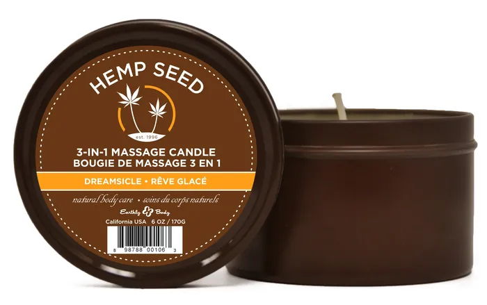 Hemp Seed 3in1 Massage Candle Dreamsicle 6 Oz Sale Couples