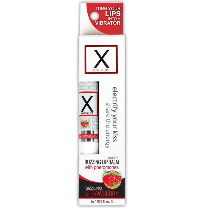 Holiday Female Sex Toys | X on the lips - Buzing lip balm with pheromones