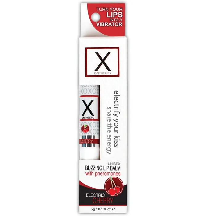 Holiday Female Sex Toys | X on the lips - Buzing lip balm with pheromones