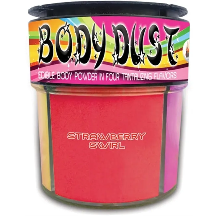 Hott Products Female Sex Toys Body Dust 4 Assorted Flavors