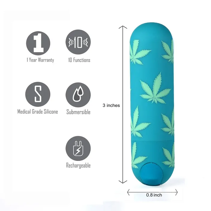 Jessi 420 10 Function Mini Rechargeable Bullet Maia Toys Female Sex Toys
