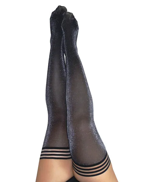 Kix'ies INC Vibrators | Kix'ies Kaylee Grey Shimmer Thigh High Grey B Kix'ies INC Vibrators | Kix'ies Kaylee Grey Shimmer Thigh High Grey B