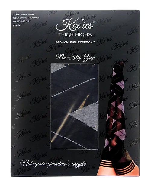 Kix'ies INC Vibrators | Kix'ies Kimmie Argyle Thigh High Argyle