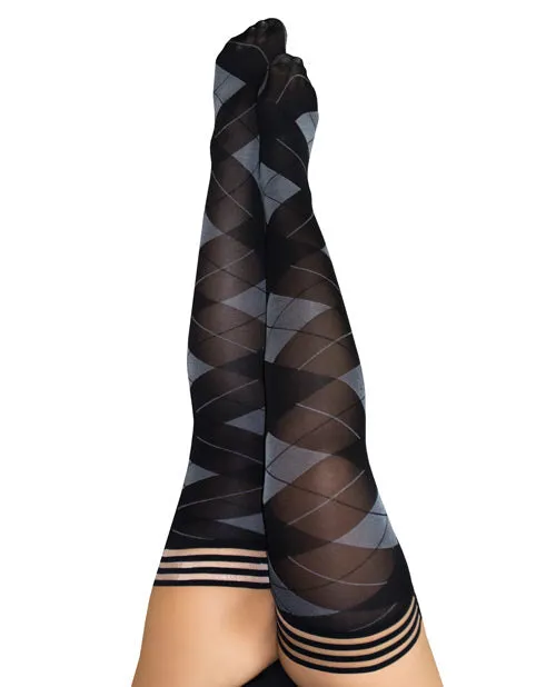 Kix'ies INC Vibrators | Kix'ies Kimmie Argyle Thigh High Argyle