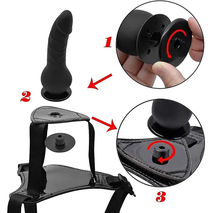 Lovetoyshub Female Sex Toys | 5.5Inch Adjustable Strap On Harness Silicone Dildo